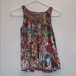 AE VELVET OPEN BACK TANK